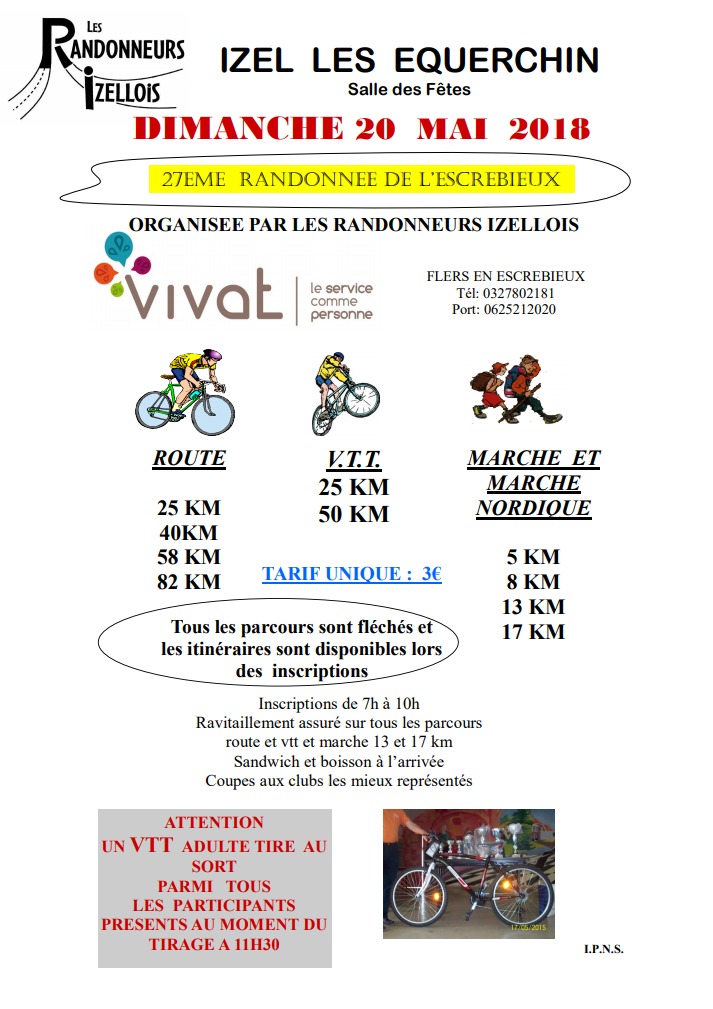 Cyclo Izel les Equerchin 27ème Randonnée de l’Escrebieux Cyclo Izel les Equerchin 27ème Randonnée de l’Escrebieux
